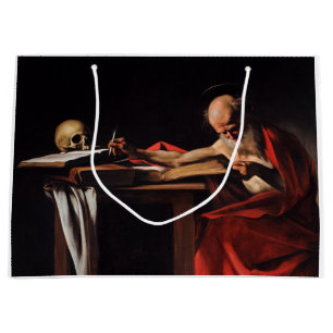 Saint Jerome Writing (by Caravaggio) Large Gift Bag
