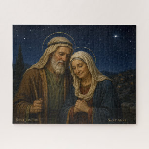 Saint Joachim And Saint Anne Starry Night Sky Gift Jigsaw Puzzle