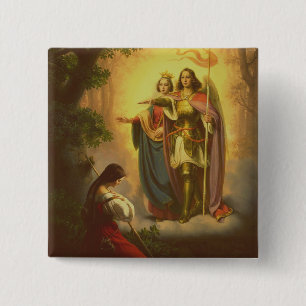 Saint Joan of Arc 15 Cm Square Badge
