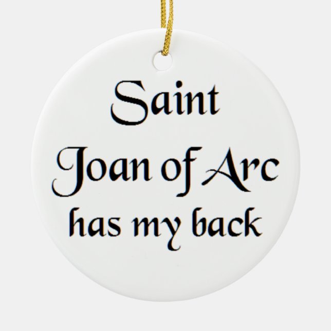 saint joan of arc coffee mug ceramic ornament (Front)