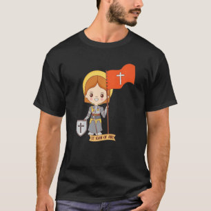 Saint Joan Of Arc Shield Vintage French Saint Cath T-Shirt