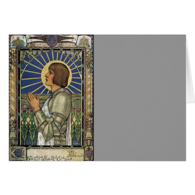 Saint Joan of Arc Stained Glass Image (Front Horizontal)