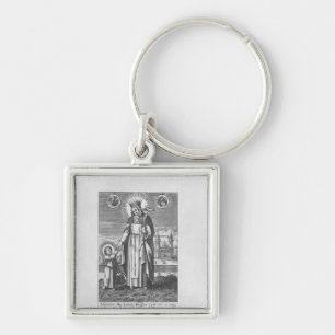 Saint Joan of France and Valois Key Ring
