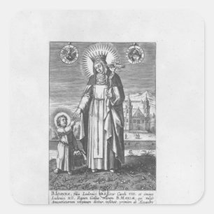 Saint Joan of France and Valois Square Sticker