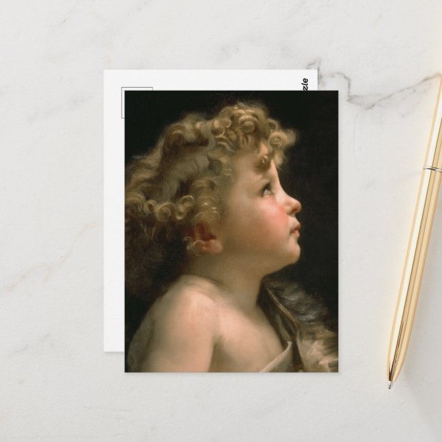 Saint John Baptist as a Child by William Bouguerea Postcard (Front/Back In Situ)