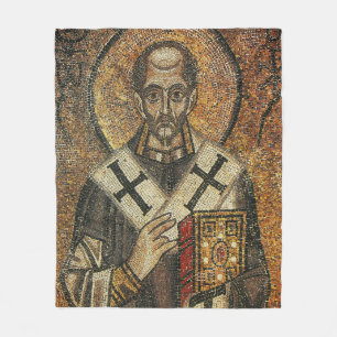 Saint John Chrysostom archbishop of Constantinople Fleece Blanket