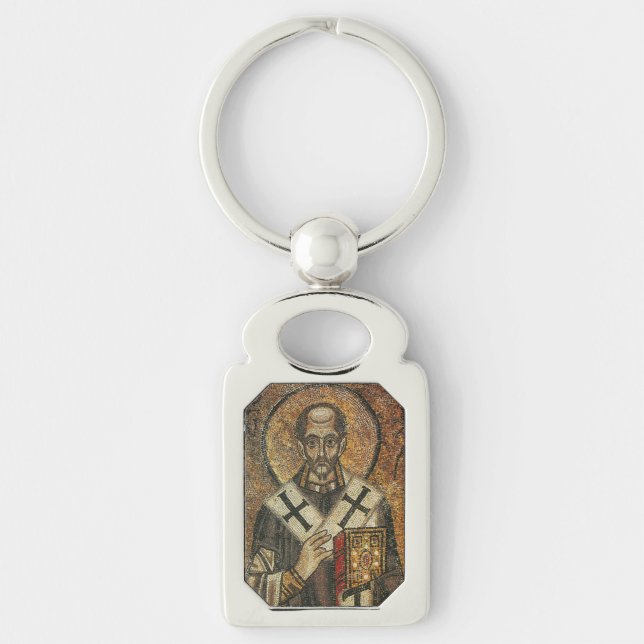 Saint John Chrysostom archbishop of Constantinople Key Ring (Front)