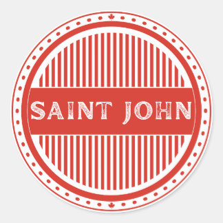 Saint John City Pride Emblem – Canadian Identity Classic Round Sticker