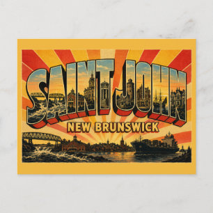 Saint John New Brunswick Port City Postcard