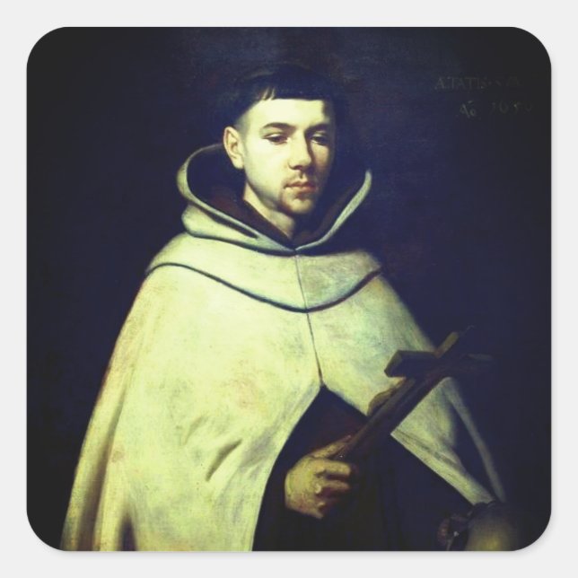 Saint John of the Cross by Zurbarán Square Sticker (Front)
