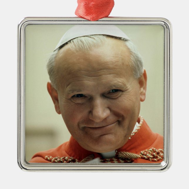 Saint John Paul the Great Metal Tree Decoration (Front)