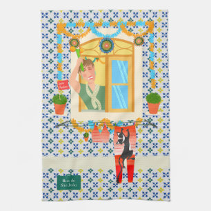 Saint John Portuguese Festa Neighbour Tea Towel
