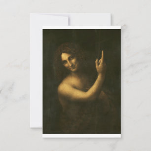 Saint John the Baptist by Leonardo da Vinci Thank You Card