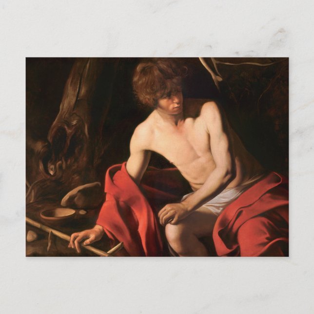 Saint John The Baptist - Caravaggio Postcard (Front)