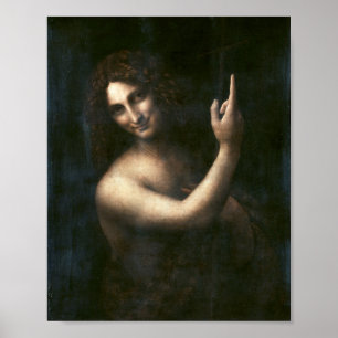 Saint John the Baptist, Leonardo da Vinci Poster