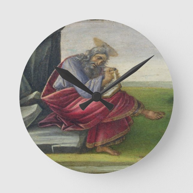 Saint John the Divine on Patmos, Writing the Book Round Clock (Front)