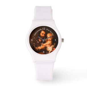 Saint Joseph and Christ Child Personalised Watch