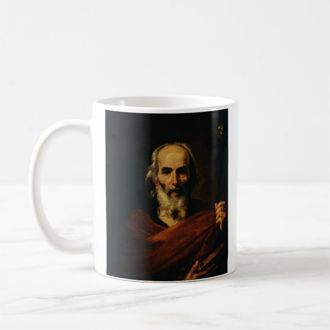 Saint Joseph by Jusepe de Ribera  Coffee Mug (Left)