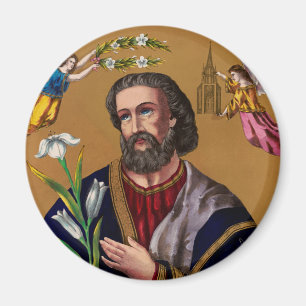 Saint Joseph Guardian of the Holy Family Magnet