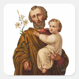 Saint Joseph Guardian of the Holy Family Square Sticker
