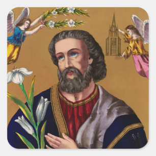 Saint Joseph Guardian of the Holy Family Square Sticker