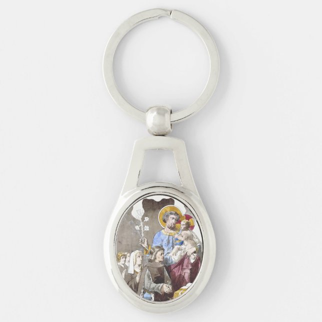 Saint Joseph Patron of the Universal Church Key Ring (Front)