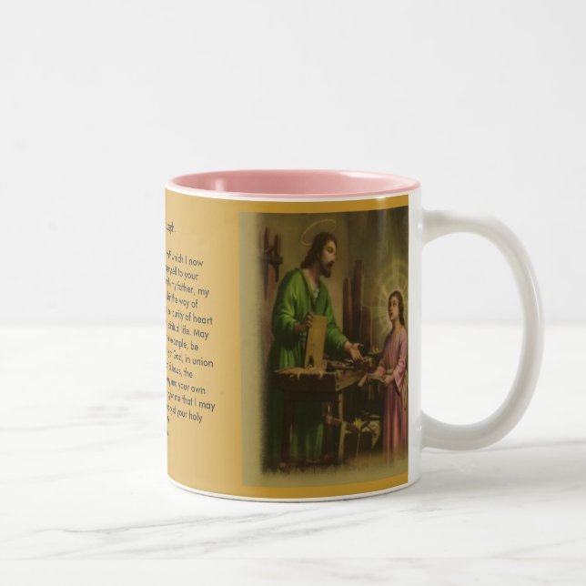 Saint Joseph Prayer Two-Tone Coffee Mug (Right)