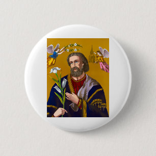 Saint Joseph San Jose 6 Cm Round Badge