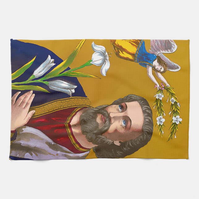 Saint Joseph San Jose Tea Towel (Horizontal)
