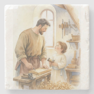 Saint Joseph The Carpenter Stone Coaster