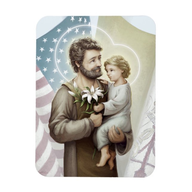 Saint Joseph the Protector Magnet (Vertical)