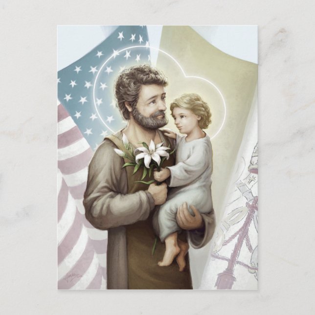 Saint Joseph the Protector Postcard (Front)