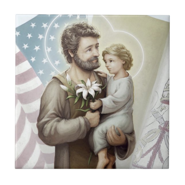 Saint Joseph the Protector Tile (Front)