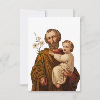Saint Joseph with Jesus Sacred Art Holy Card