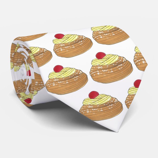 Saint Joseph's Day Italian Pastry Zeppole Pastries Tie (Rolled)