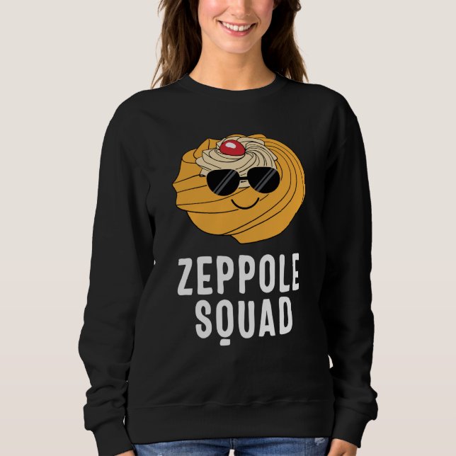 Saint Joseph's Day Zeppole Squad Sunglasses Italia Sweatshirt (Front)