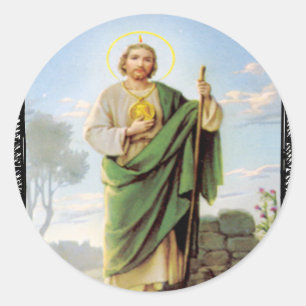 SAINT JUDE CATHOLIC 09 CUSTOMIZABLE PRODUCTS CLASSIC ROUND STICKER