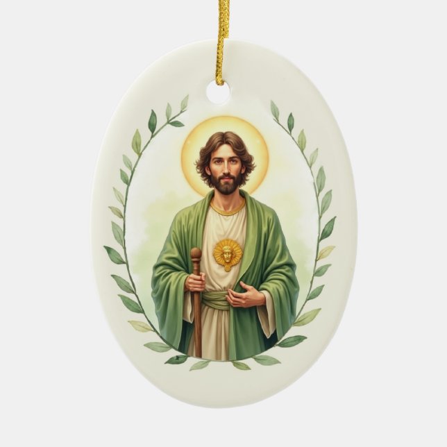  Saint Jude Catholic Devotional Ceramic Ornament (Front)
