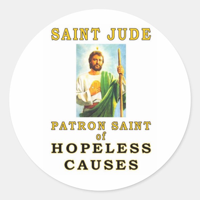 SAINT JUDE CLASSIC ROUND STICKER (Front)