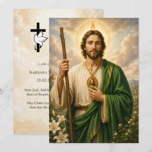 Saint Jude Funeral Prayer 5x7 inch Card