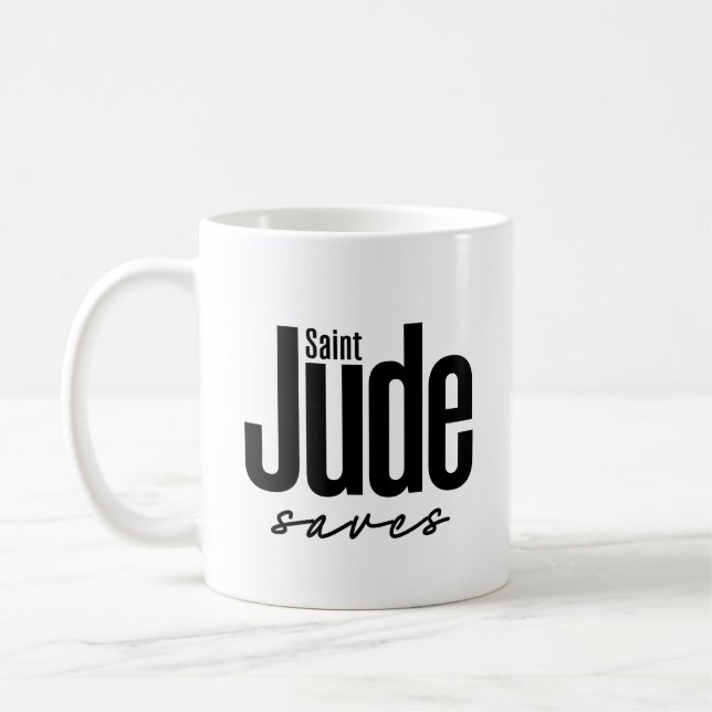 Saint Jude Saves Coffee Mug (Left)