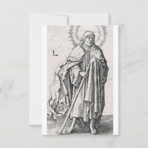 Saint Jude Thaddeus Engraving Devotional Holy Card