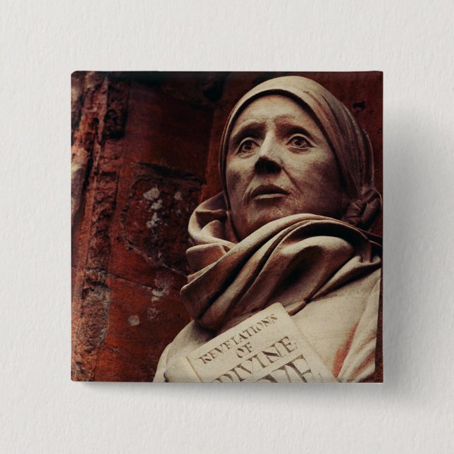 Saint Julian of Norwich 15 Cm Square Badge (Front)