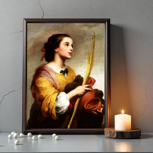 Saint Justa By Murillo Poster