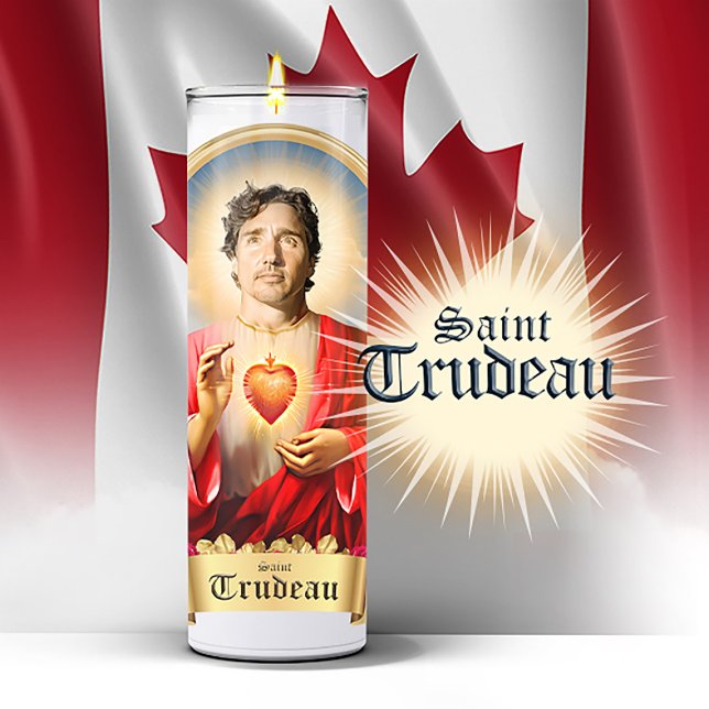 Saint Justin Trudeau Prayer Candle (Saint Justin Trudeau Devotional Prayer Candle Stickers and Gifts)