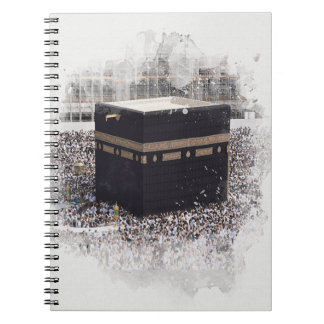 Saint Kaaba, Masjid Al Haram, watercolour illustra Notebook