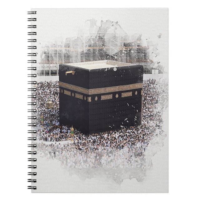 Saint Kaaba, Masjid Al Haram, watercolour illustra Notebook (Front)
