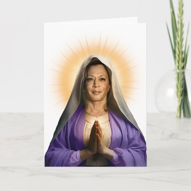 Saint Kamala Harris Prayer Devotional  Card (Front)