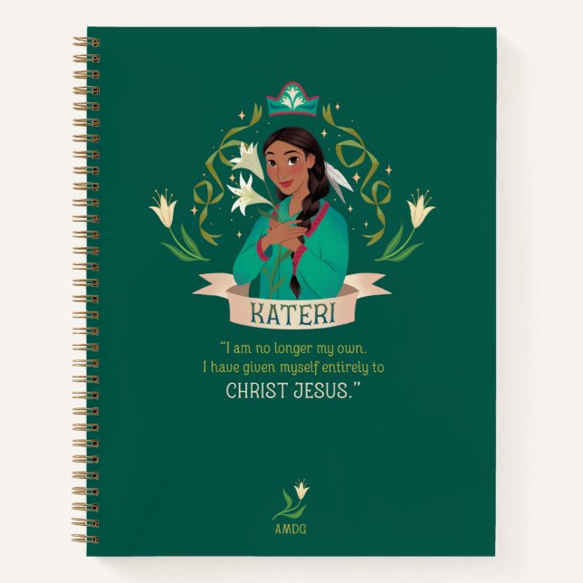 Saint Kateri Spiral Notebook (Front)
