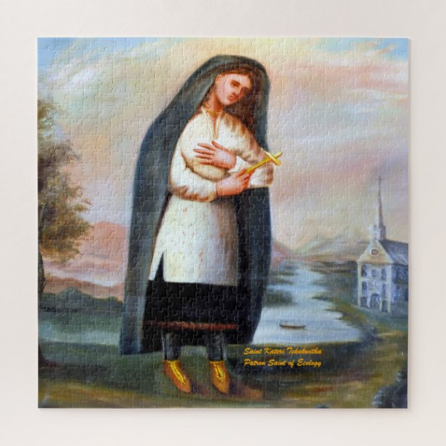 Saint Kateri Tekakwitha Jigsaw Puzzle (Vertical)